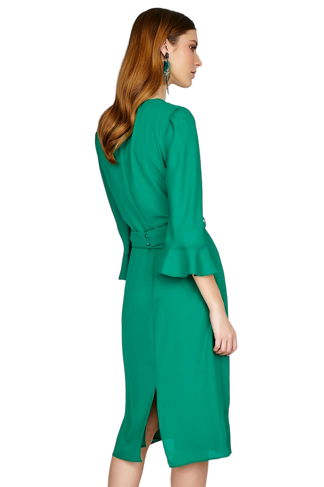 Vestido corto manga 3/4